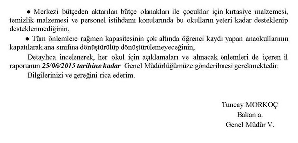 Okul öncesinde müdür yardımcısı normları araştırılacak