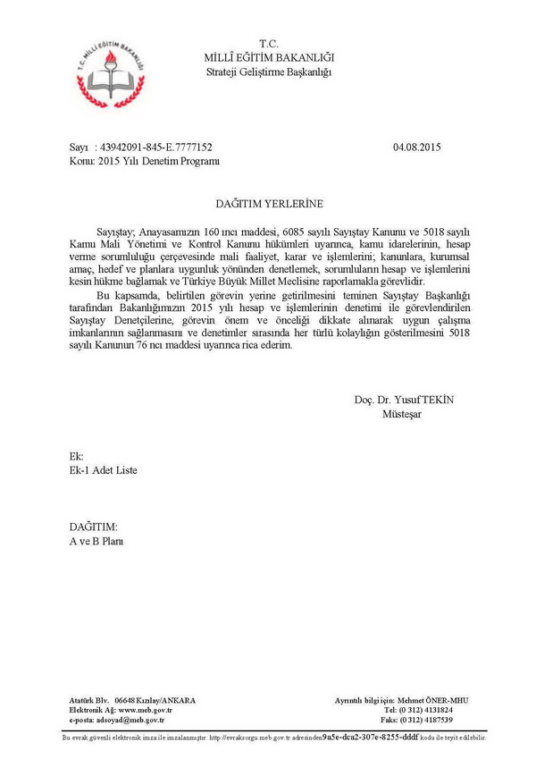 Sayıştay MEB'i denetleyecek