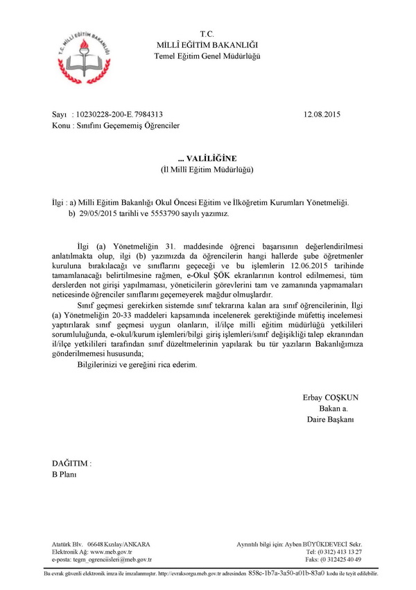 MEB'den sınıfını geçemeyen öğrenciler hakkında açıklama