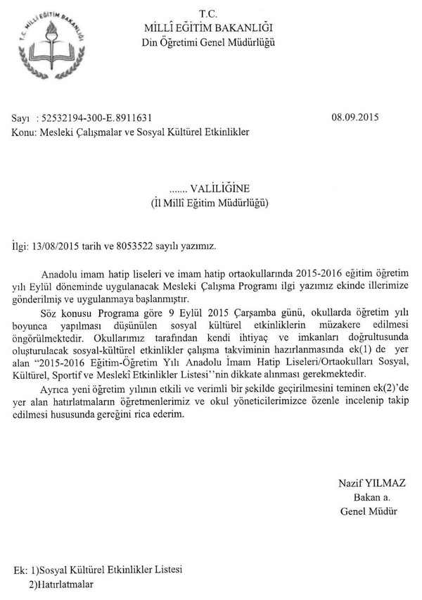 Din eğitiminde sosyal kültürel etkinlikler