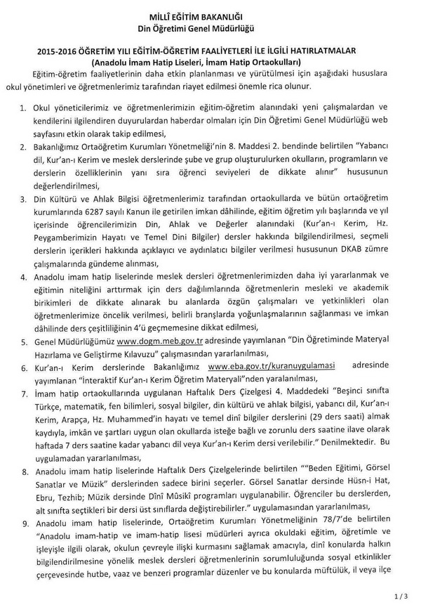 Din eğitiminde sosyal kültürel etkinlikler