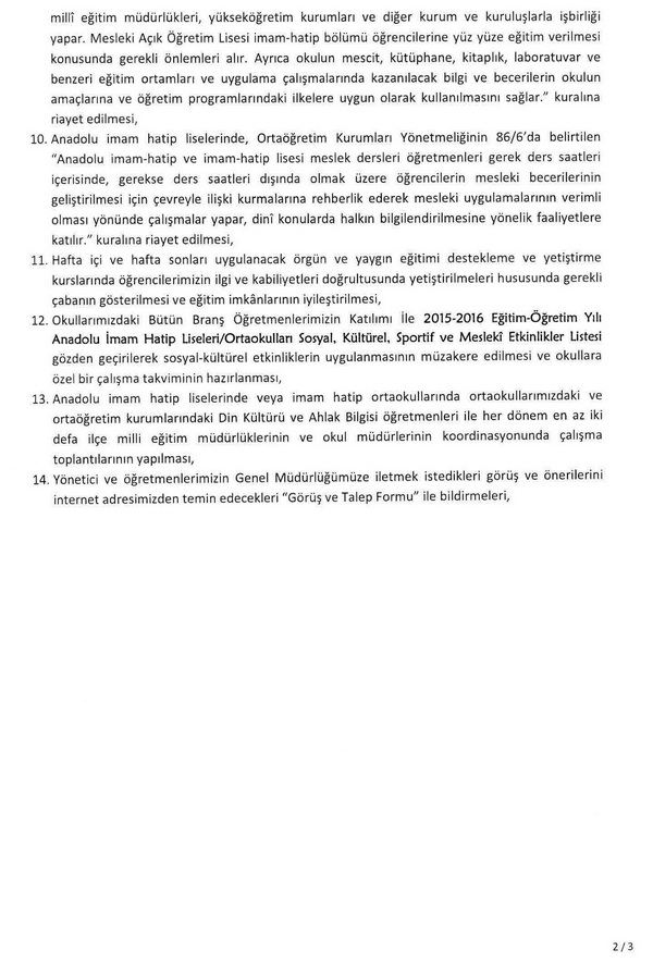 Din eğitiminde sosyal kültürel etkinlikler