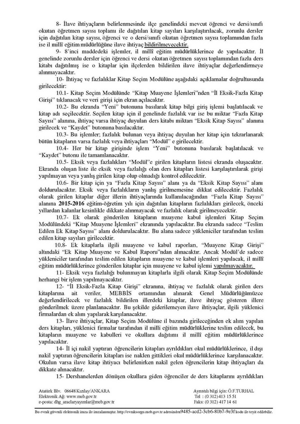 MEB'den ''Ücretsiz Ders Kitabı'' Yazısı