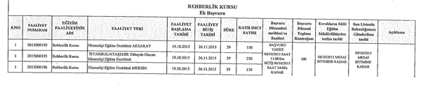 MEB'den Rehber Öğretmenliği Kursu için 2. yazı