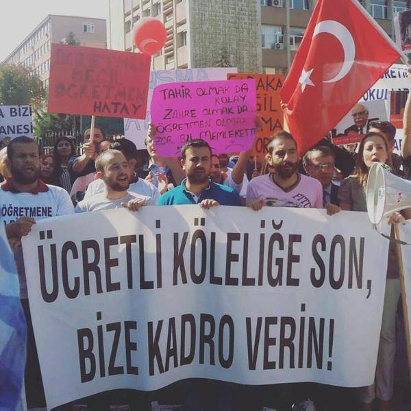 5 Ekim Dünya Öğretmenler Gününde Kadro Talebimizle Alandaydık