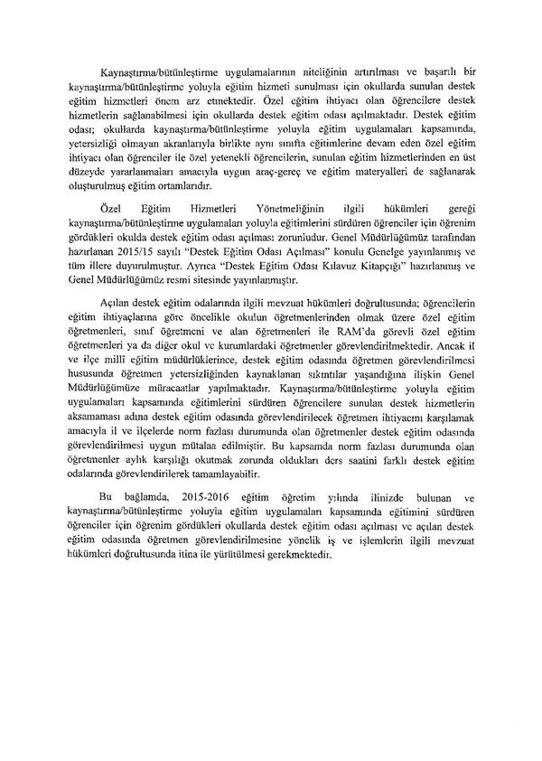 Özel eğitim hizmetlerinde dikkat edilecek hususlar