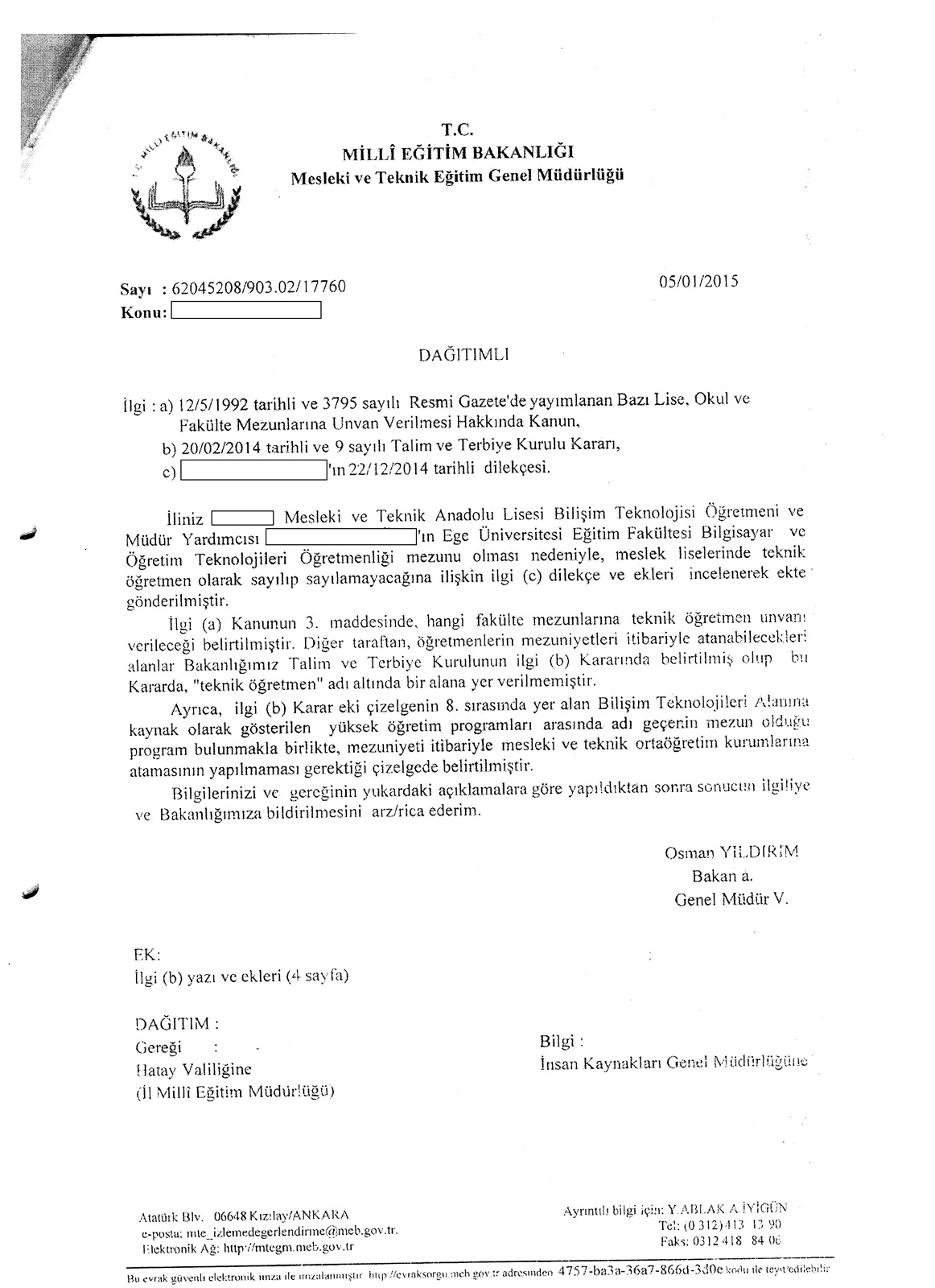 BÖTE mezunları ile ilgili teknik öğretmen yazıları