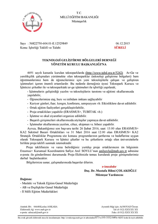 MEB'den işbirliği teklifi