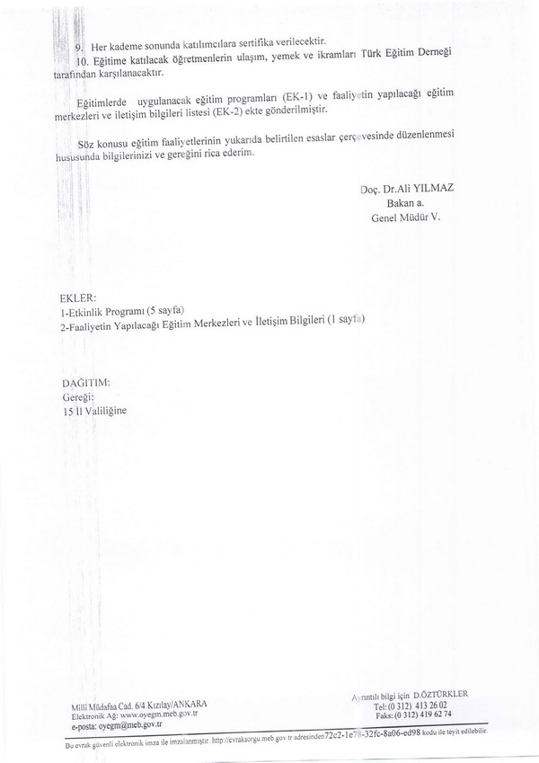 İngilizce öğretmenleri bilgi paylaşım semineri