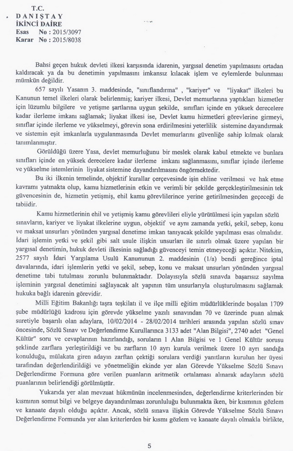 1709 MEB şube müdürü ataması iptal edildi