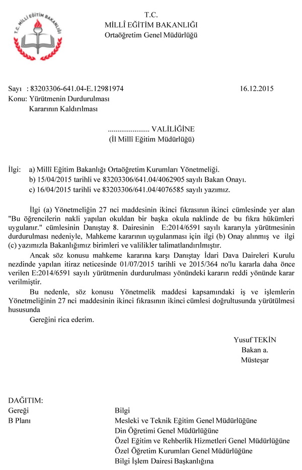 T.C uyruklu öğrencilerin kayıt ve nakillerinde eskiye dönüldü