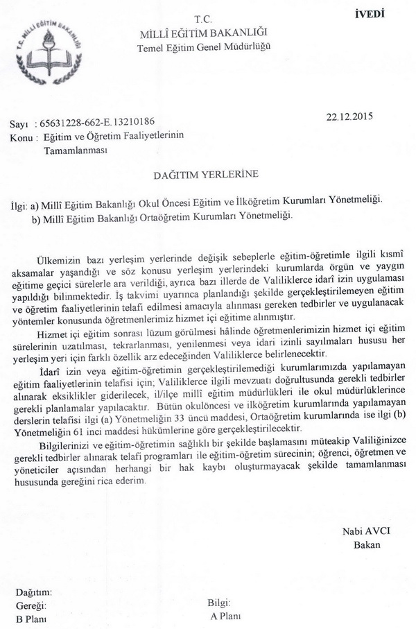 MEB'den hizmet içi eğitime çağrılan öğretmenlerle ilgili açıklama