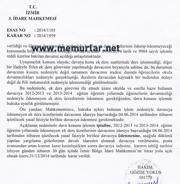 Öğrenci derse gelmezse, ek ders kesilir mi?