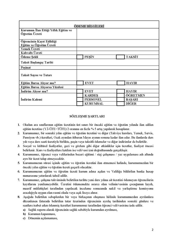 MEB; özel okullara öğrenci kayıt sözleşmesini açıkladı