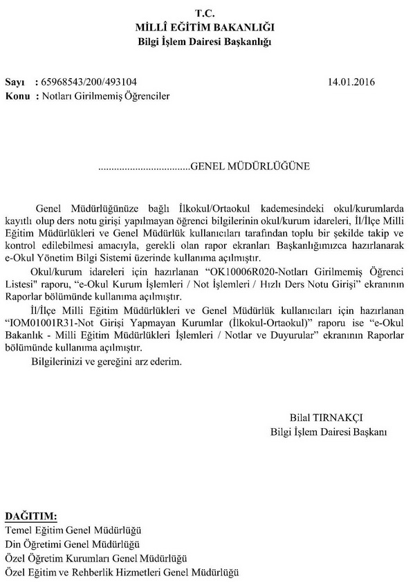 MEB'den ''notları girilmemiş öğrenciler'' açıklaması