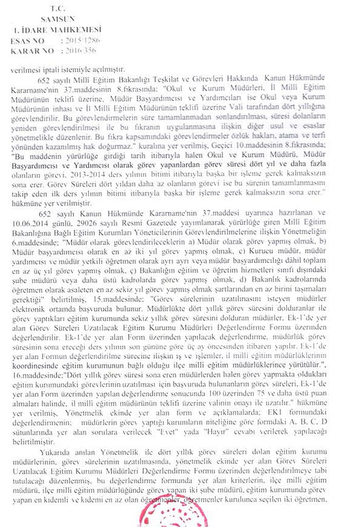 Yargı kararlarını uygulamayan müdüre tazminat cezası