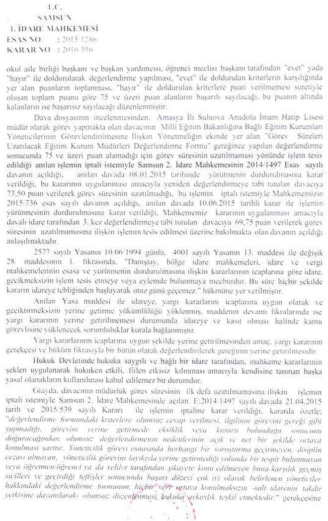 Yargı kararlarını uygulamayan müdüre tazminat cezası