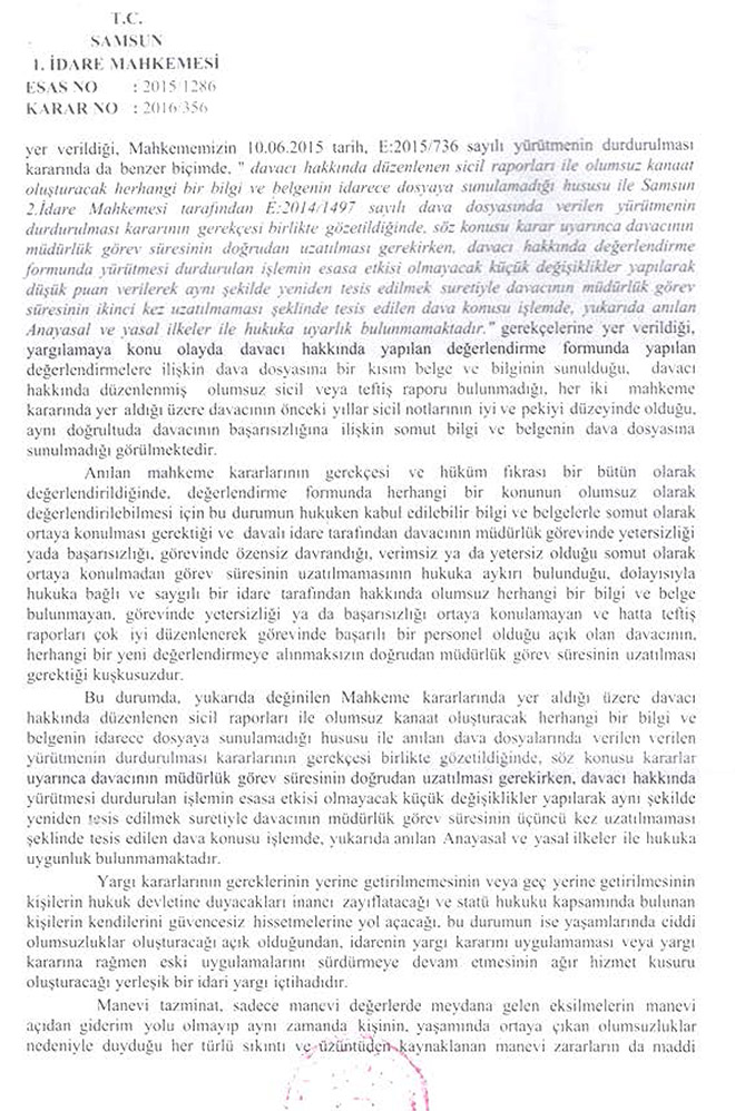 Yargı kararlarını uygulamayan müdüre tazminat cezası