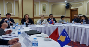 Yusuf TEKİN, Kosova Eğitim, Bilim ve Teknoloji Bakan Yardımcısını Makamında Kabul Etti