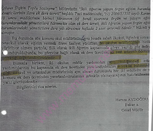 Hem ilkokul hemde ortaokul olan okuldaki yöneticilere artırmlı ek ders ödenir mi?