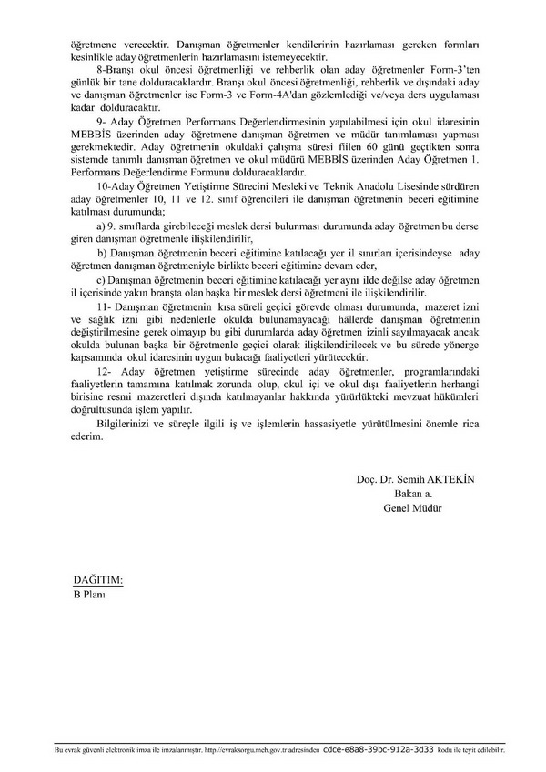 Aday Öğretmen Yetiştirme Sürecinde Tereddüte Düşülen Hususlar