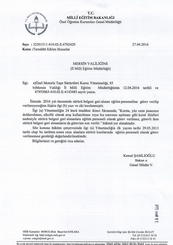 Sürücü belgesi alınanlara MTSK sınav görevi verilmeyecek