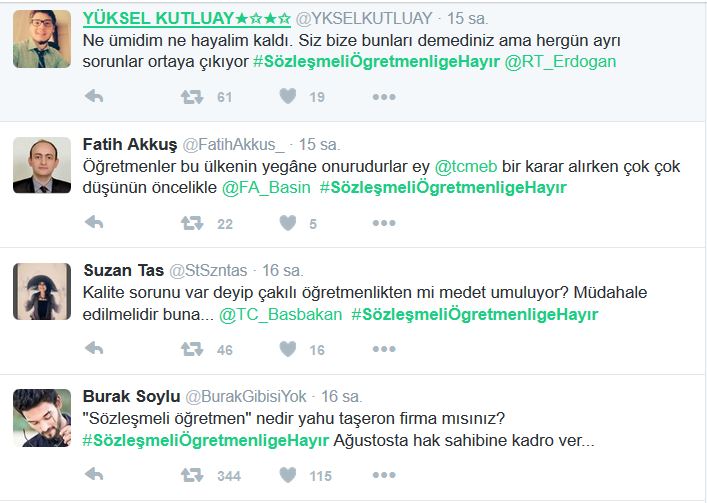 "Sözleşmeli Öğretmenliğe Hayır" Kampanyası Başlatıldı