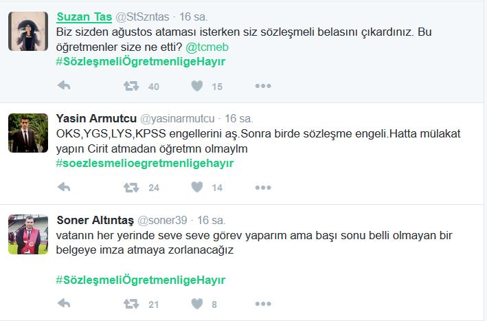 "Sözleşmeli Öğretmenliğe Hayır" Kampanyası Başlatıldı