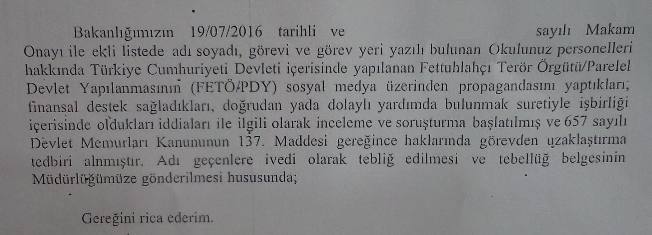 MEB açığa alma yazılarını tebliğ ediyor. Şimdi ne olacak?