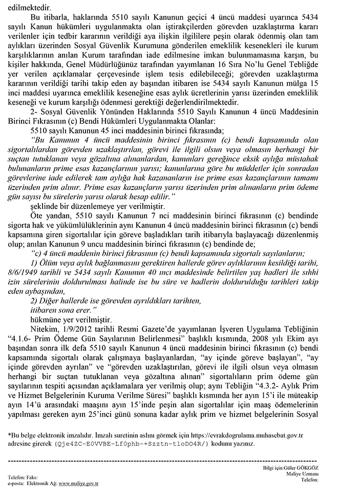 Görevde uzaklaştırmalarda maaş ve emeklilik işlemleri