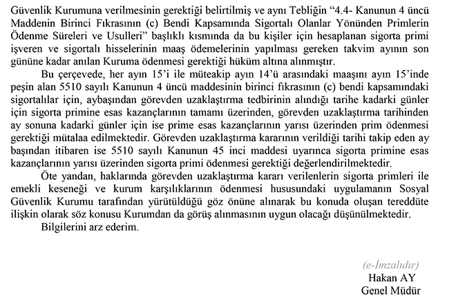 Görevde uzaklaştırmalarda maaş ve emeklilik işlemleri