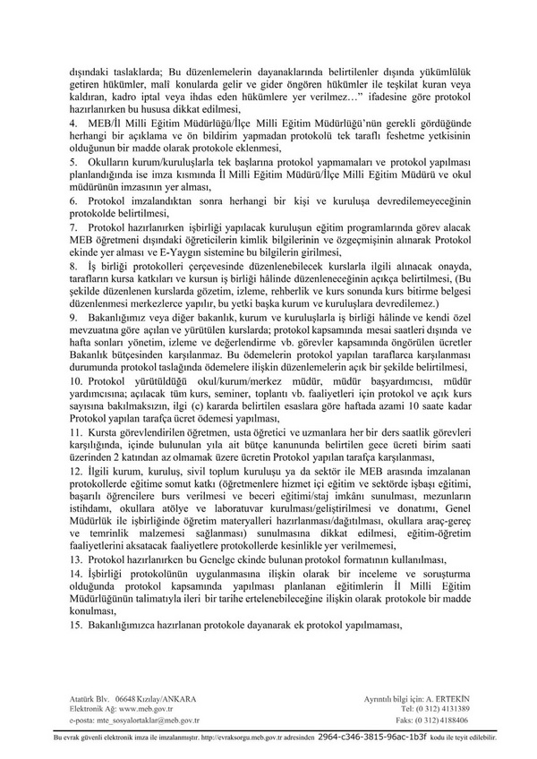 MEB'den protokol hazırlama ve uygulama genelgesi