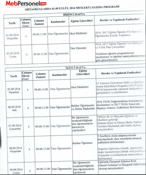 Öğretmenlere Eylül Seminer Dilekçe Örneği (Başka Okulda İlde Almak İçin)