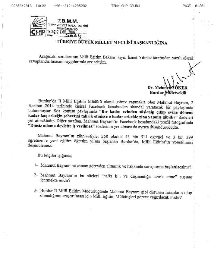 İl Milli Eğitim Müdürünün Paylaşımı O İli Karıştırdı.