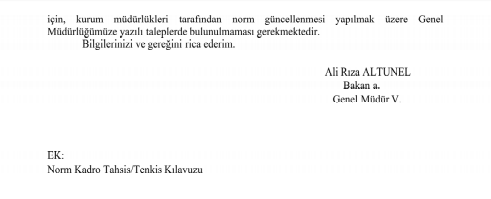 Halk Eğitim Merkezi Müdürlükleri Norm Güncellemesi