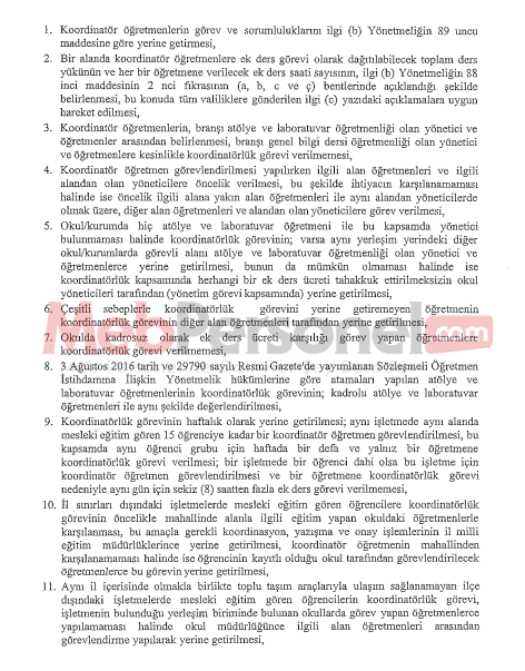 MEB'den ''Koordinatörlük Görevi'' Yazısı