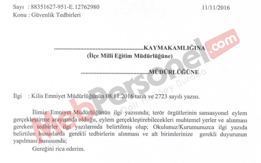 ''Terör Örgütleri Sansasyonel Eylem Gerçekleştirebilir'' Uyarısı