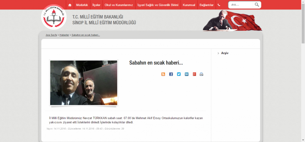 Milli Eğitim Müdürlüğünden Sabahın En Sıcak Haberi