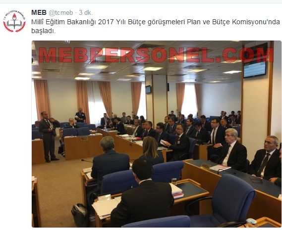 MEB'in 2017 Bütçesi Görüşülüyor