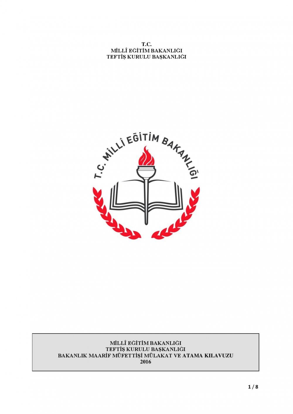 MEB Maarif Müfettişliği Mülakat ve Uygulama Kılavuzu