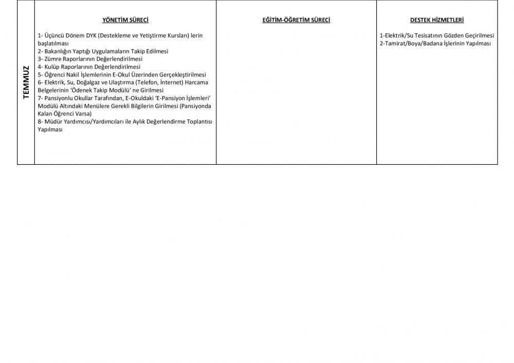 Ortaöğretim Kurumları 2016-2017 İş Takvimi Güncellendi