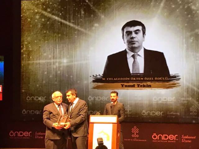 "EĞİTİME HİZMET" ÖDÜLÜ MEB MÜSTEŞARI YUSUF TEKİN'E VERİLDİ