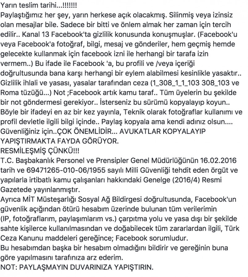 Facebook'taki 'yarın teslim tarihi' paylaşımı sahte