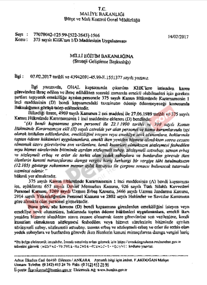 KHK İle İhraç Edilenlerin Emeklilik Tazminatı