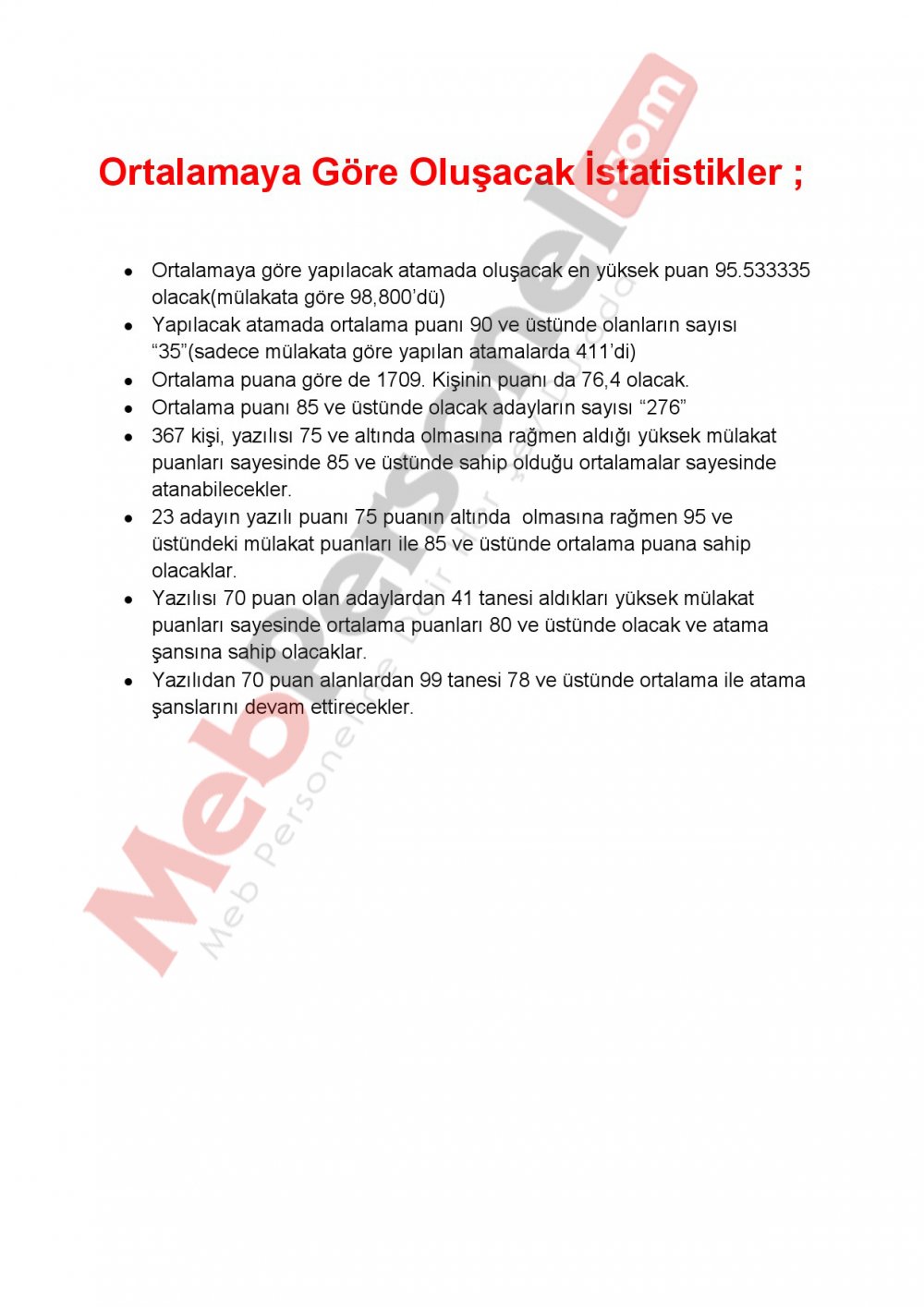Şube Müdürü Atamaları Yeniden Yapılırsa Oluşacak İstatistikler