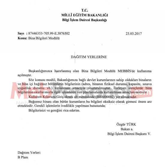 Bina Bilgileri Modülü Veri Girişleri-ÖNEMLİ