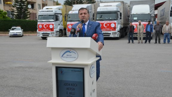 Eğitim Yardımı Tırları Millî Eğitim Müdürü Tarafından Suriye’ye Uğurlandı