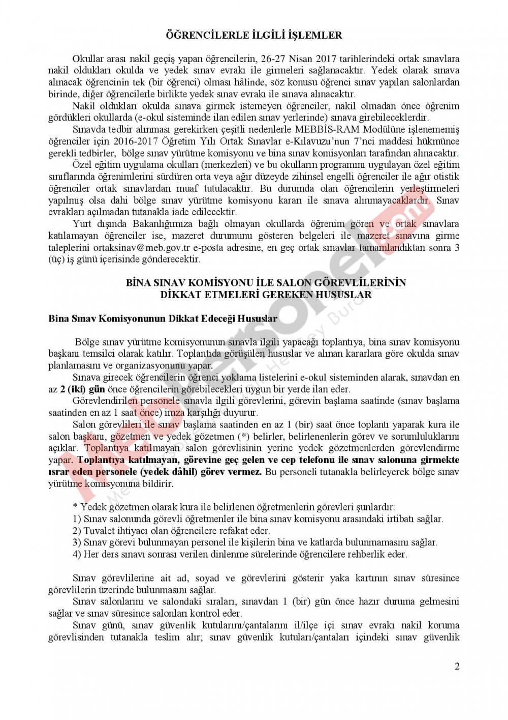 TEOG Sınavında Dikkat Edilecek Hususlar Açıklandı