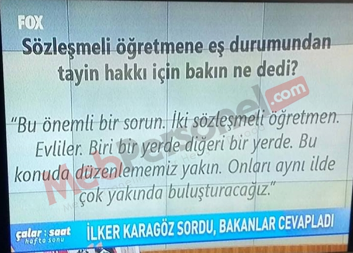 Sözleşmeli Öğretmenlere Eş Durumu Tayin Hakkı Geliyor.