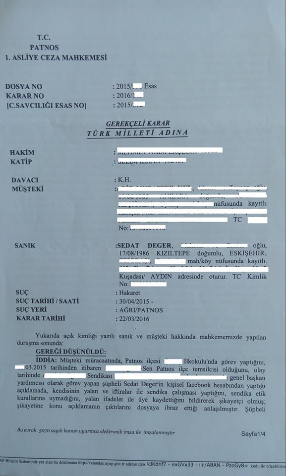 Sedat DEGER ‘den Bir Dava Kazanımı Daha: Sendikacılar İçin Emsal Karar